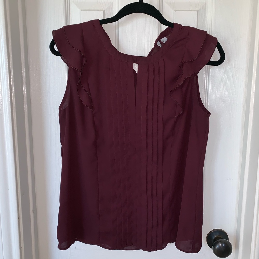 Elle Blouse - Burgundy